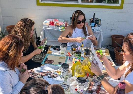 Women's Creative Mornings gathering at Pachis art studio in Linda Vista, San Diego